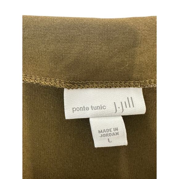 J. Jill Ponte Tunic Top Brown Basic 3/4 Sleeve Scoop Neck Basic Stretch Large - Picture 2 of 12